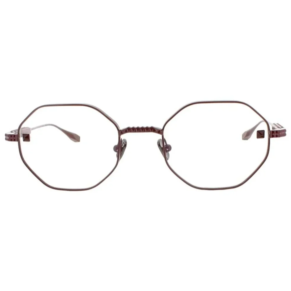NWT VALENTINO EYEGLASSES GEOMETRIC WOMEN RED EYEWEAR
